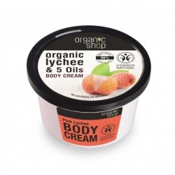 Krem do ciała Organic Shop, różowe liczi 250ml