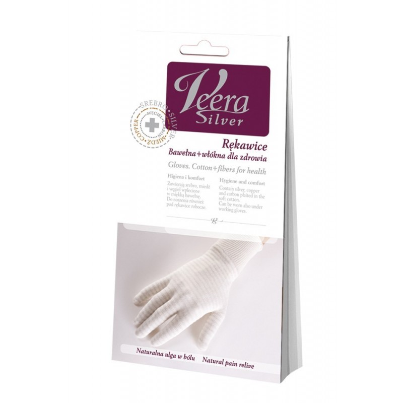 Rękawiczki lecznicze z jonami srebra Veera Silver