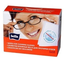 Chusteczki nawilżane do czyszczenia okularów Bella 10szt.