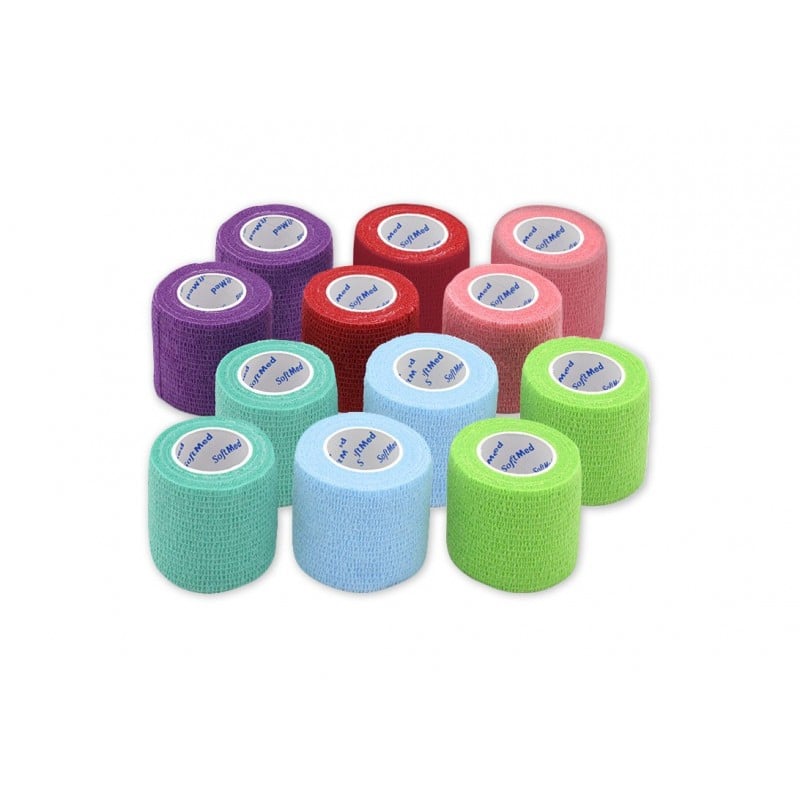 Bandaż elastyczny, samoprzylepny SoftMed Mix kolorów