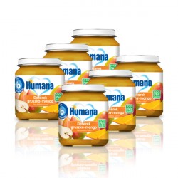 6x Deserek Humana gruszka mango, 100% Organic, po 6. miesiącu