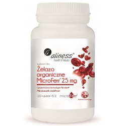 Żelazo organiczne MicroFerr® Aliness, 25 mg 100 sztuk VEGE