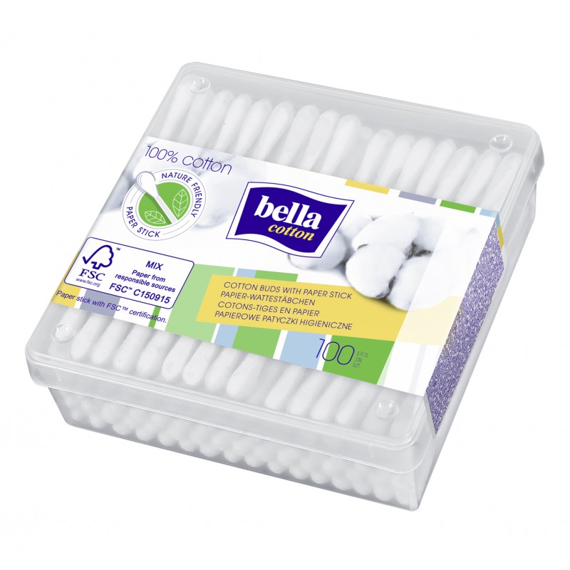 Patyczki higieniczne Bella Cotton, papierowe