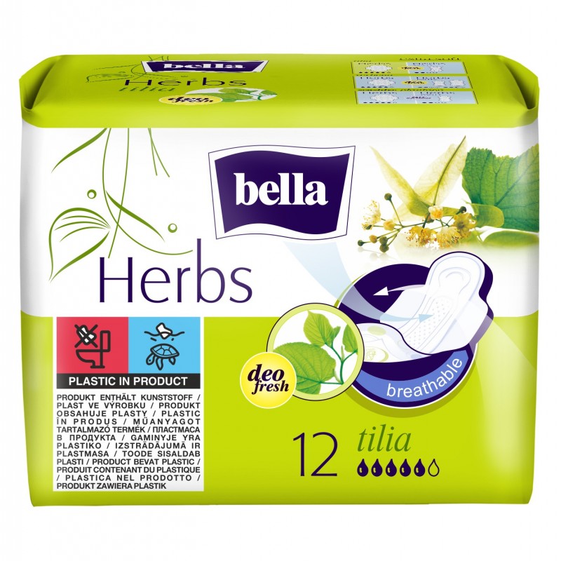 Podpaski higieniczne Bella Herbs z kwiatem lipy