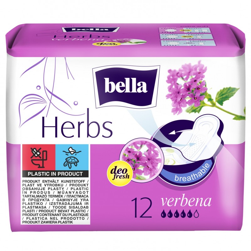 Podpaski higieniczne Bella Herbs z werbeną