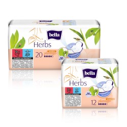 Podpaski higieniczne Bella Herbs Sensitive, z babką lancetowatą